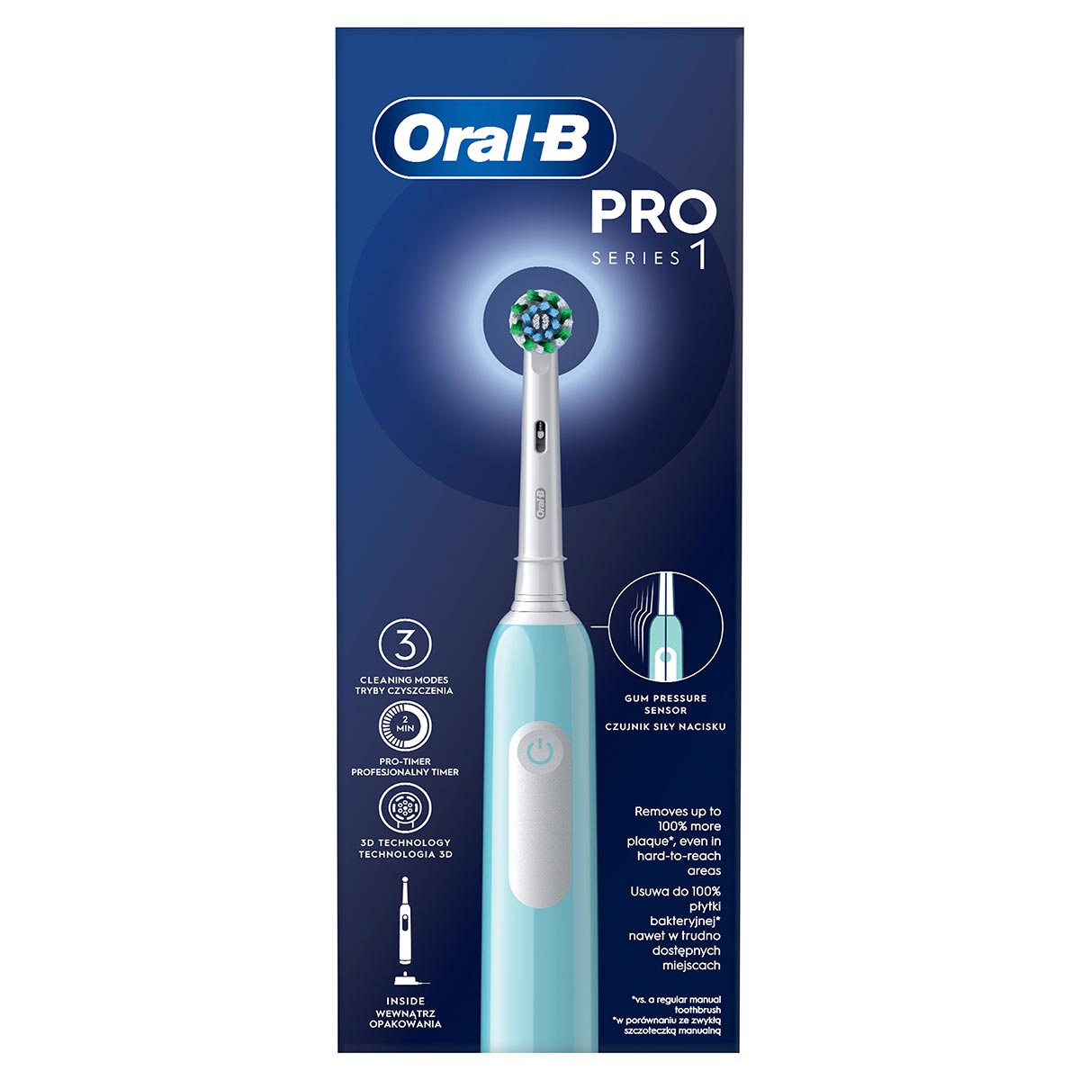 Електрична зубна щітка Braun Oral-B Pro 1 Cross Action Blue