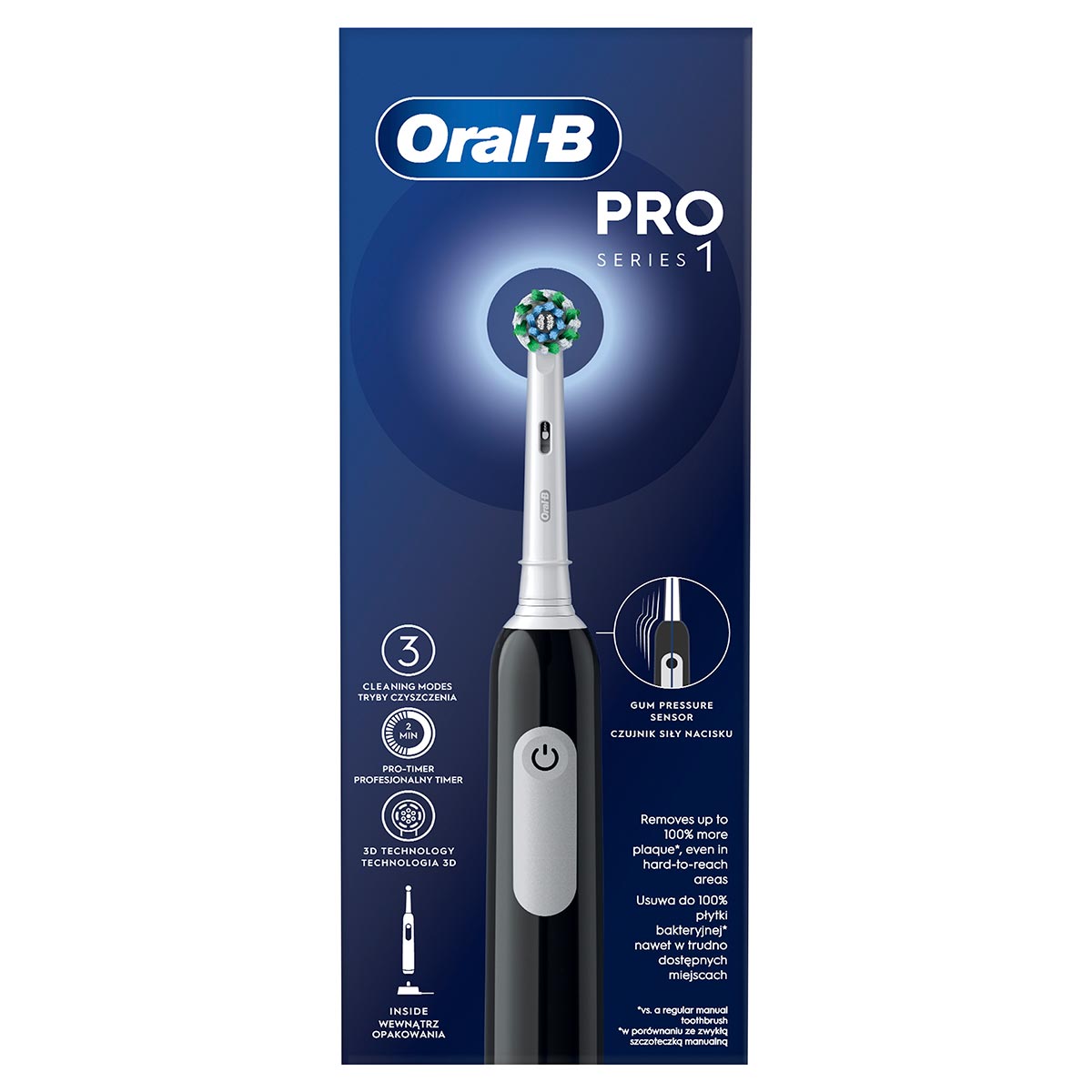 Електрична зубна щітка Braun Oral-B Pro 1 Cross Action Black