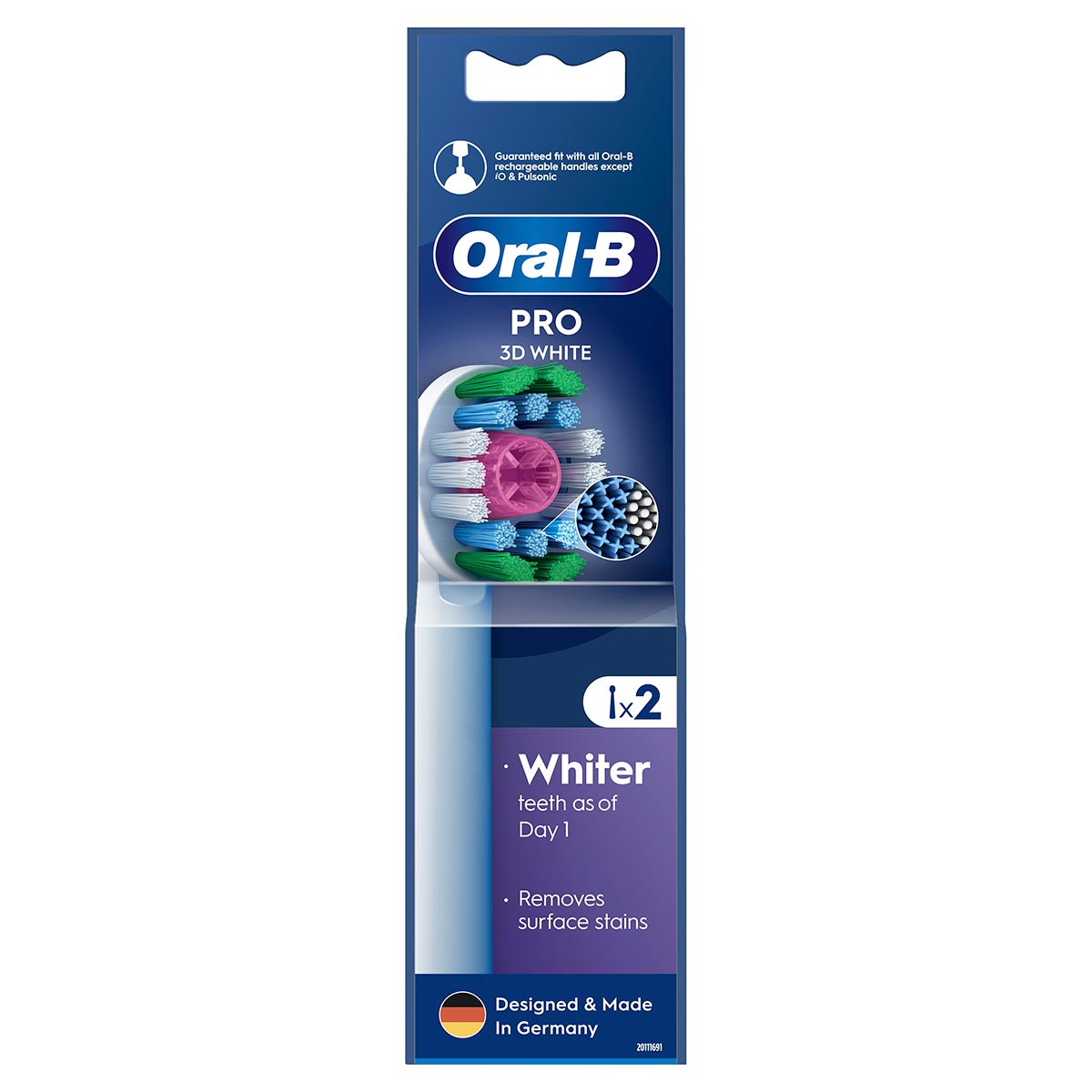 Насадка для зубної щітки Braun Oral-B 3D White EB18RX-2