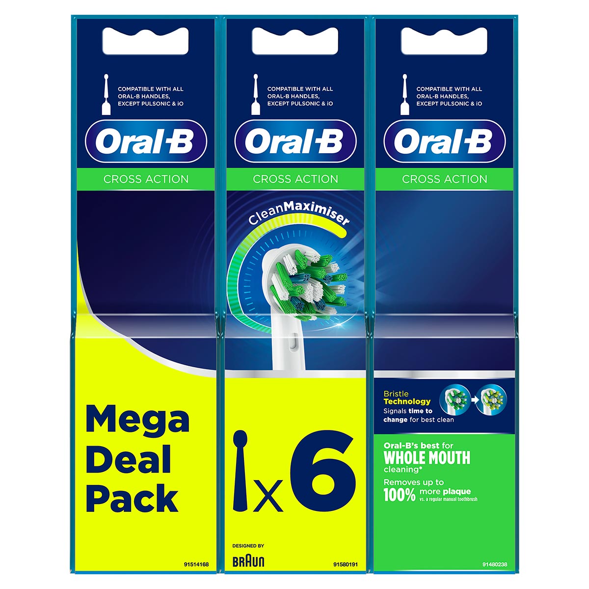 Насадка для зубної щітки Braun Oral-B Cross Action EB50RB-6