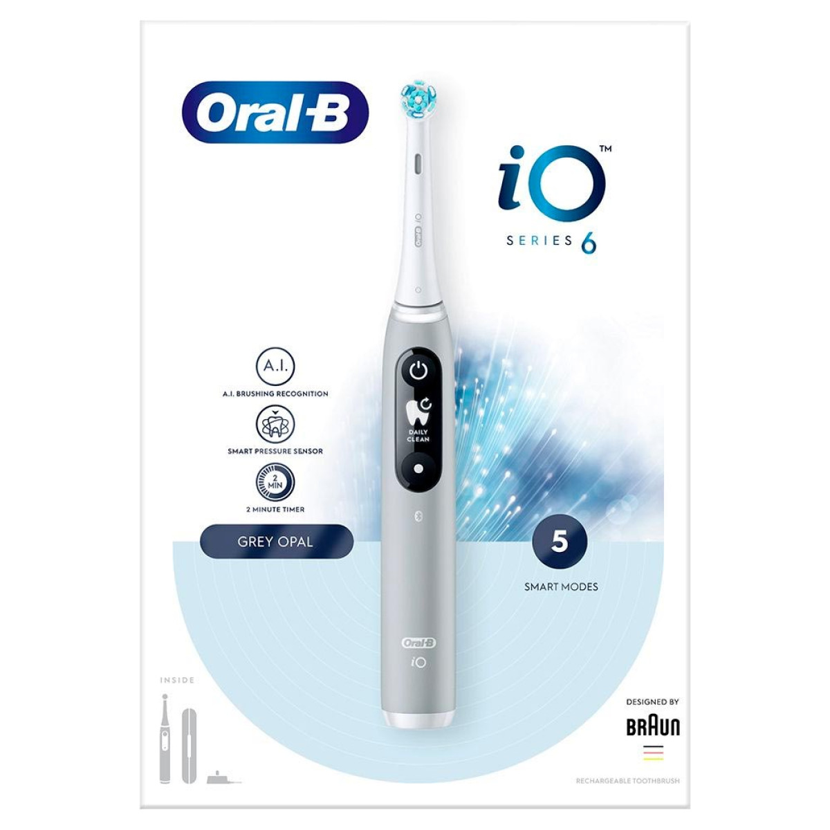 Електрична зубна щітка Braun Oral-B iO 6 Grey Opal