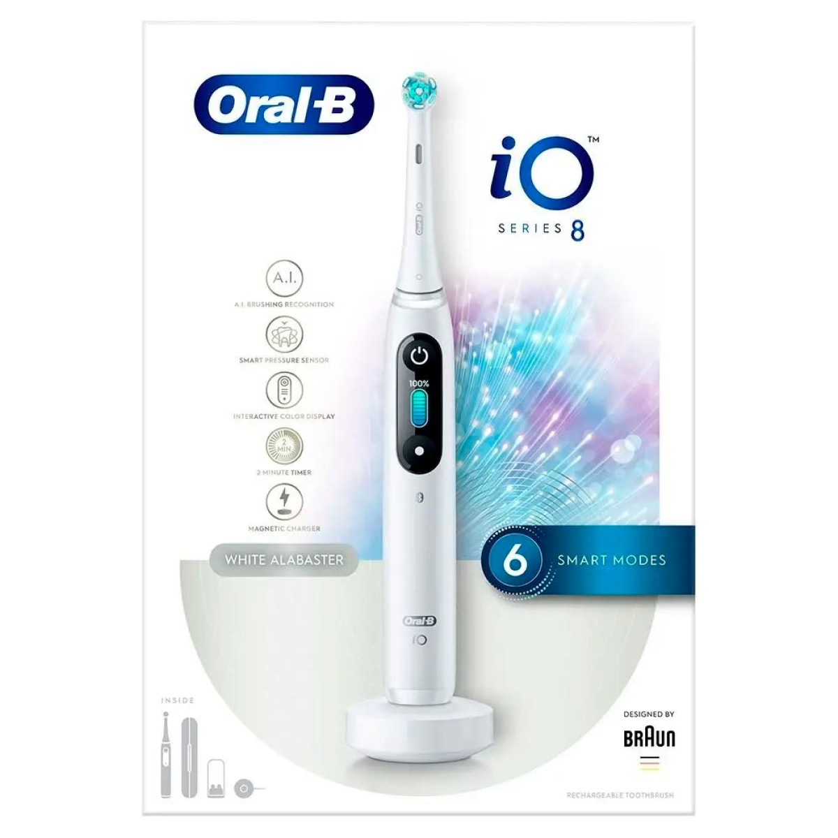 Електрична зубна щітка Braun Oral-B iO 8 White Alabaster
