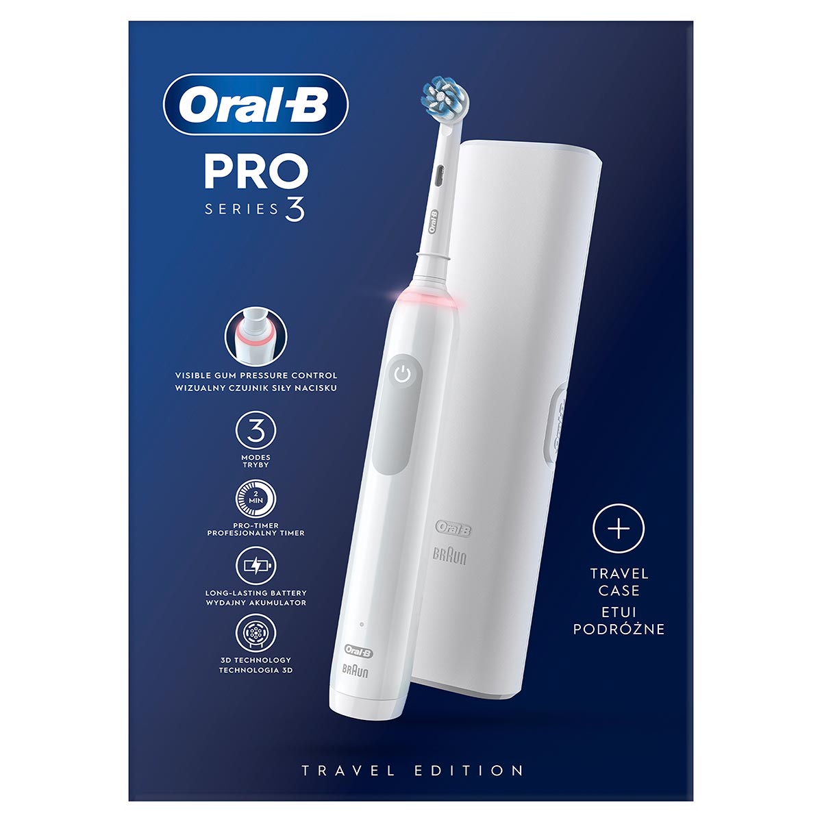 Електрична зубна щітка Braun Oral-B Pro 3 3500 Sensitive Clean