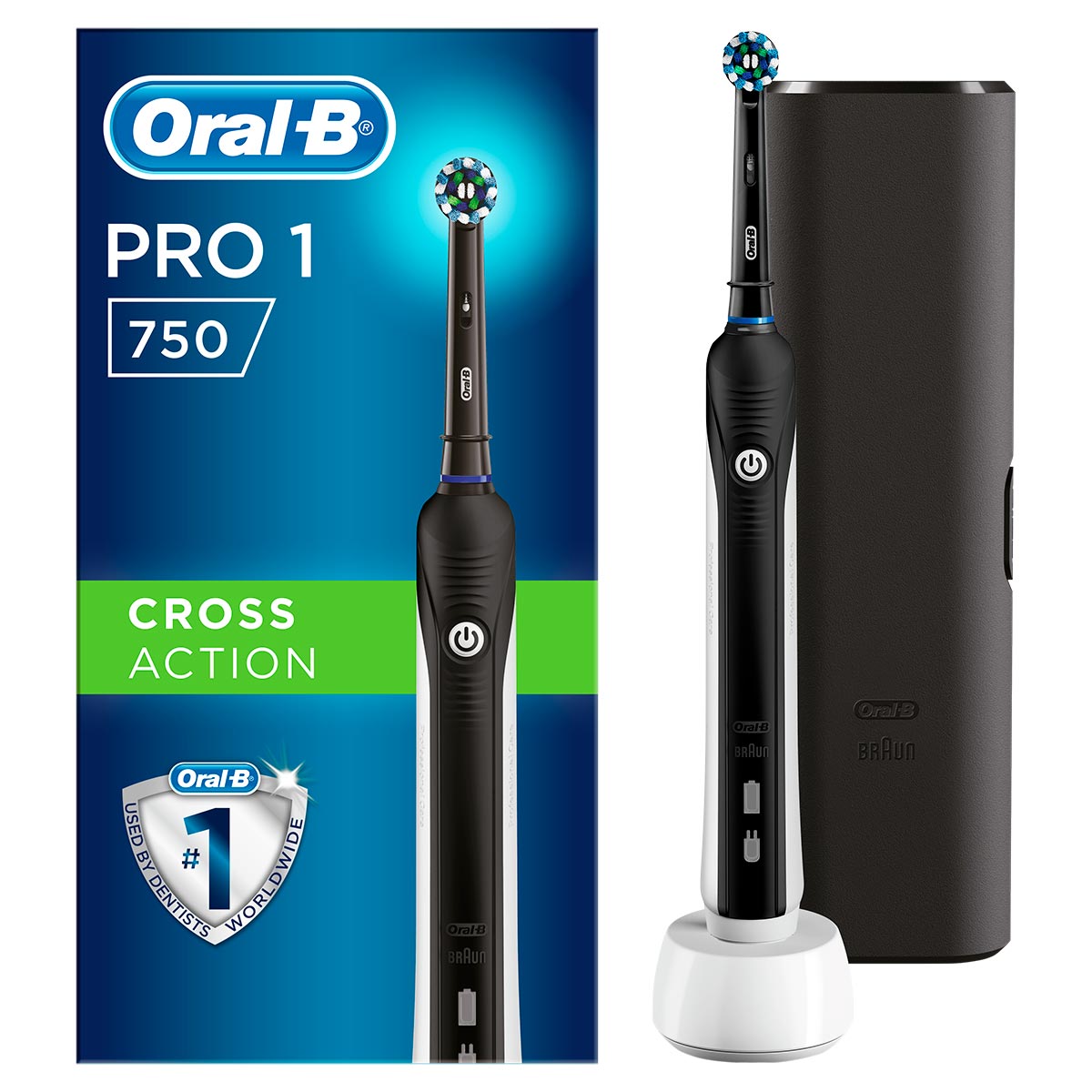 Електрична зубна щітка Braun Oral-B Pro 750 Cross Action Black edition