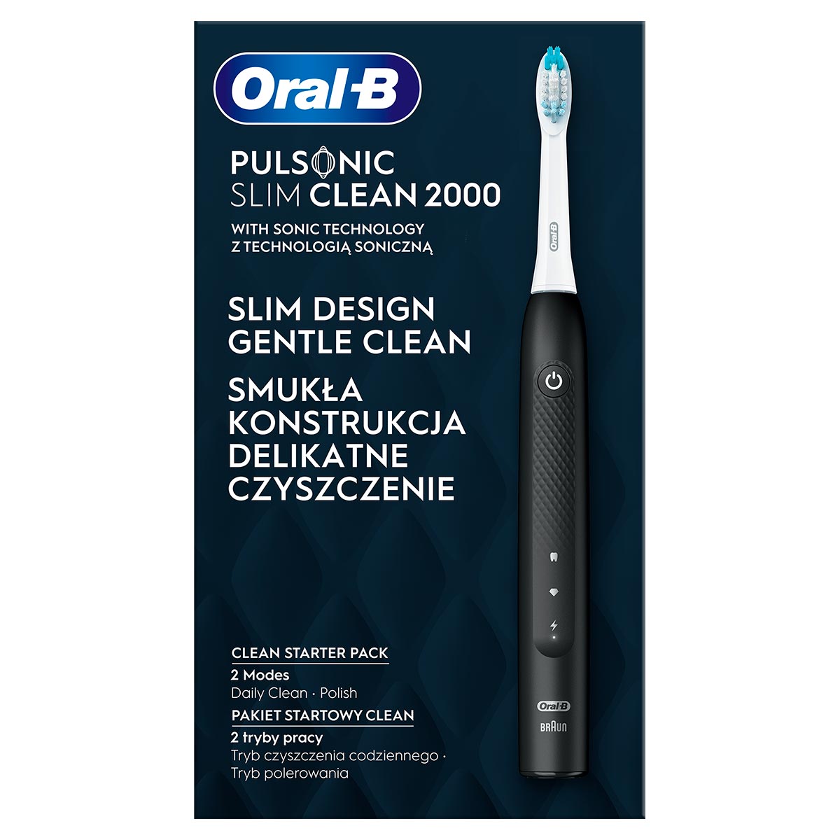 Электрическая зубная щетка Braun Oral-B Pulsonic Slim Clean 2000 Black