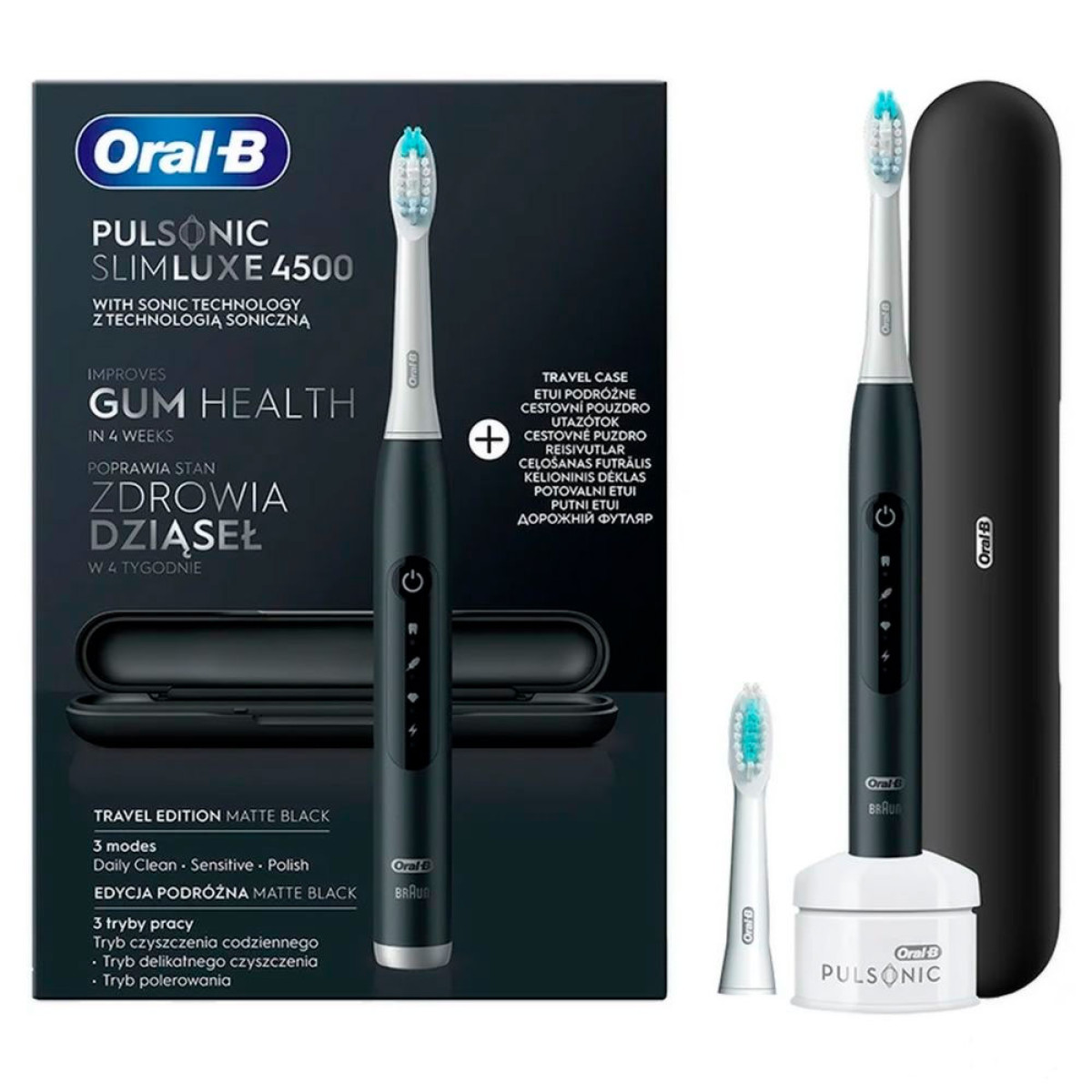 Електрична зубна щітка Braun Oral-B Pulsonic Slim Luxe 4500 Black