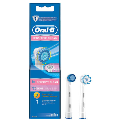 Насадка для зубної щітки Braun Oral-B Sensitive Clean EB17+EB60-2