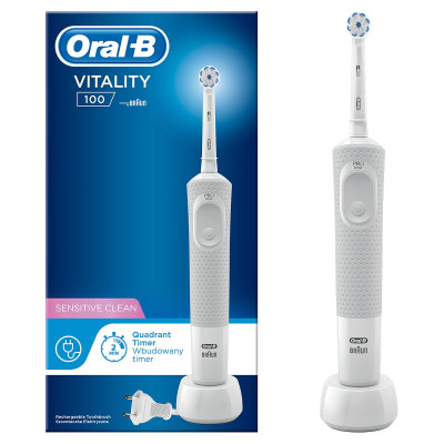 Електрична зубна щітка Braun Oral-B Vitality D100 Sensitive Clean white