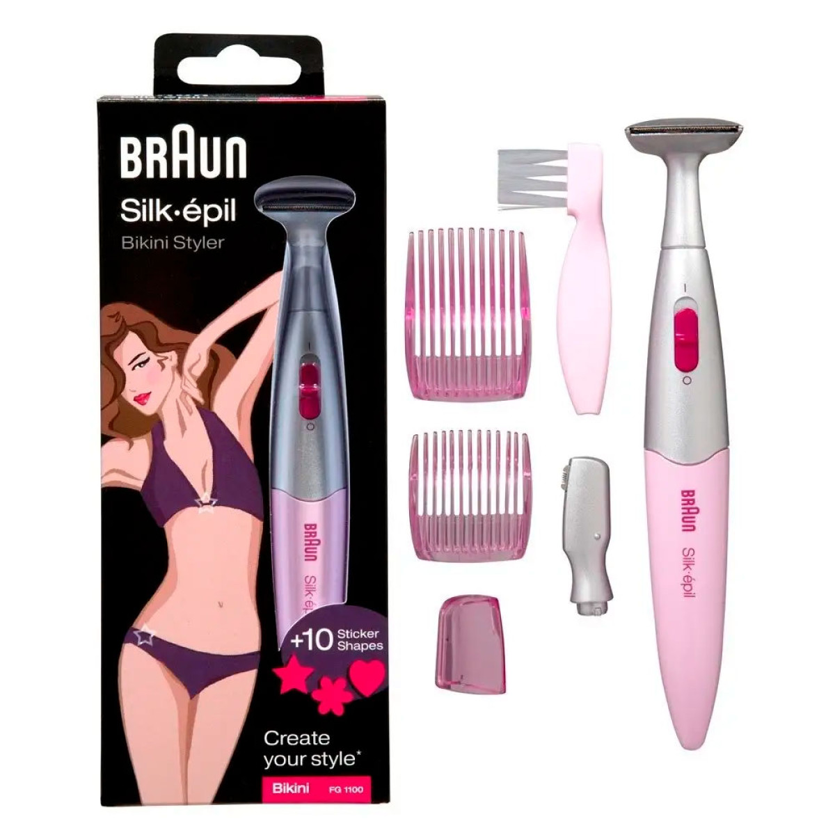 Тример для зони бікіні Braun Silk-epil FG 1100 Pink