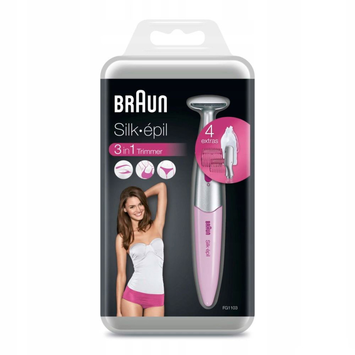 Тример для зони бікіні Braun Silk-epil FG 1103 Pink